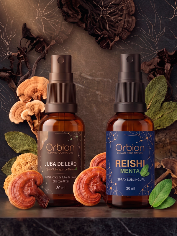 Combo 1: Orbion Sprays – Juba de Leão + Reishi Menta (Ciclo Diário)