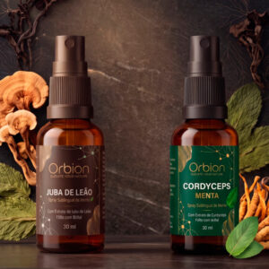 Combo 2: Orbion Sprays – Juba de Leão + Cordyceps Menta